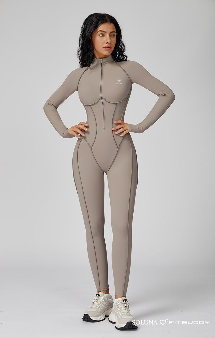 Body Sculpt Jumpsuit oat milk 5