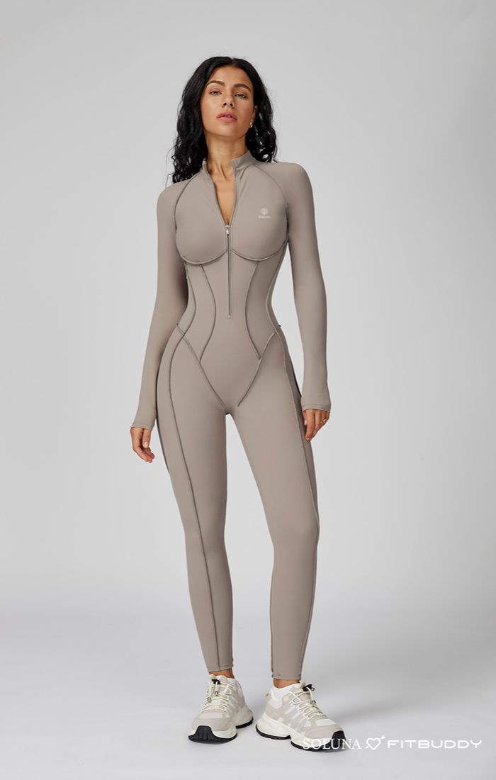 Body Sculpt Jumpsuit oat milk 7